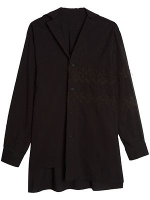 Yohji Yamamoto O-ASM embroidered-motif shirt - Black