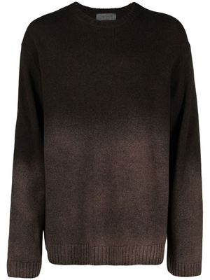 Yohji Yamamoto ombré-effect knitted sweater - Brown