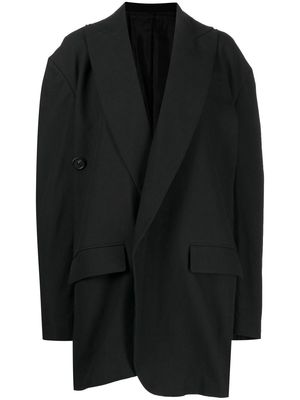 Yohji Yamamoto oversize-design blazer jacket - Black