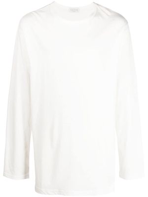 Yohji Yamamoto oversized long-sleeve cotton T-shirt - White