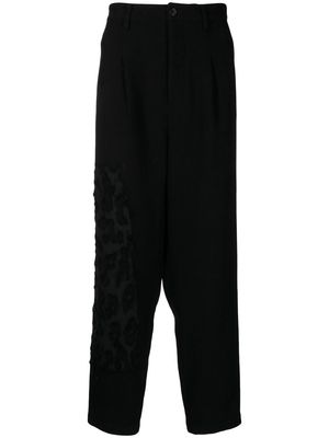 Yohji Yamamoto panelled high-waisted trousers - Black
