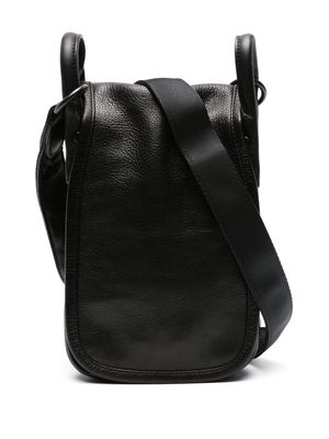 Yohji Yamamoto pebbled leather shoulder bag - Black