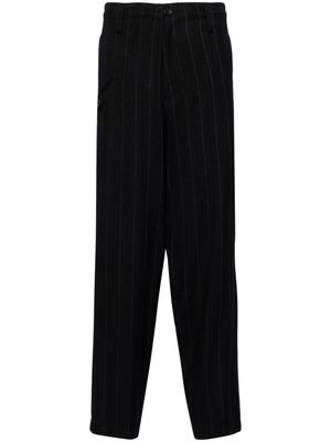 Yohji Yamamoto pinstriped tailored trousers - Black