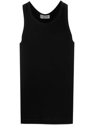 Yohji Yamamoto plain cotton tank top - Black