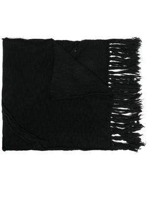 Yohji Yamamoto Plain Stitch knitted scarf - Black