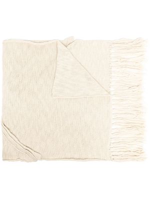 Yohji Yamamoto Plain Stitch knitted scarf - Brown