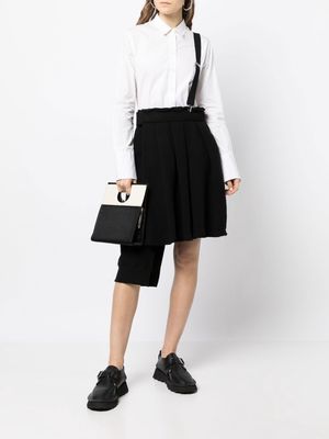 Yohji Yamamoto pleat-detail mini skirt - Black