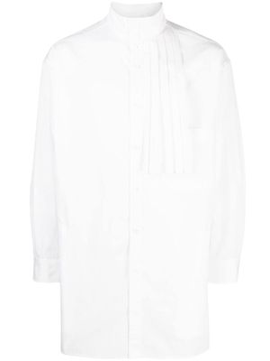 Yohji Yamamoto pleated-detial cotton shirt - White