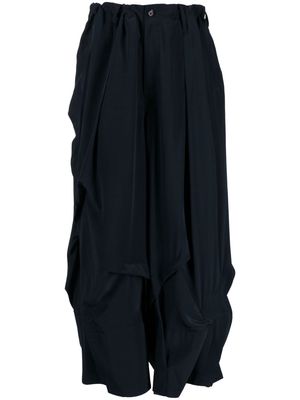 Yohji Yamamoto pleated wide-leg trousers - Blue