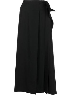 Yohji Yamamoto pleated wool skirt - Black