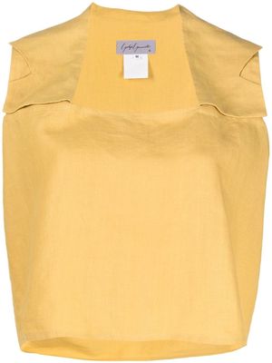Yohji Yamamoto Pre-Owned 1990s draped-panel linen top - Yellow