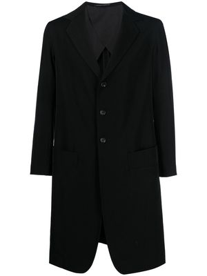 Yohji Yamamoto Pre-Owned 2010 notched-lapels single-breasted coat - Black