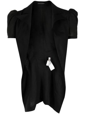 Yohji Yamamoto puff-sleeve linen jacket - Black