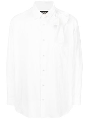 Yohji Yamamoto pussy-bow collar detail shirt - White