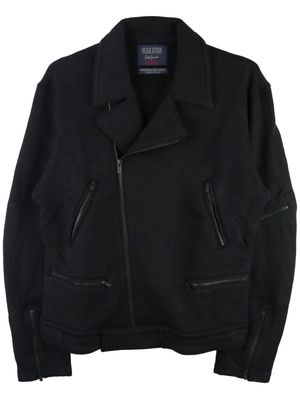 Yohji Yamamoto Re felted biker jacket - Black