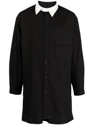 Yohji Yamamoto removable-collar cotton shirt - Black