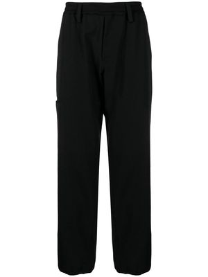 Yohji Yamamoto Rib Ball Chain tapered pants - Black