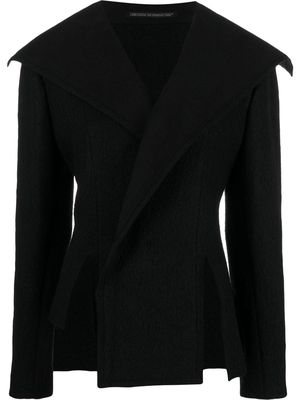 Yohji Yamamoto sailor-collar slit-detail jacket - Black