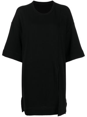 Yohji Yamamoto side slits oversized T-shirt - Black