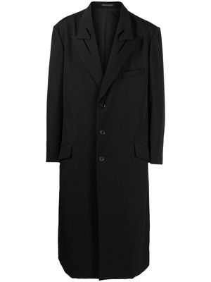 Yohji Yamamoto single-breasted coat - Black