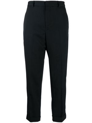 Yohji Yamamoto slim-cut cropped trousers - Black