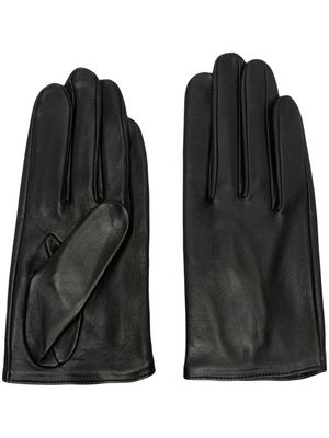 Yohji Yamamoto slip-on leather gloves - Black