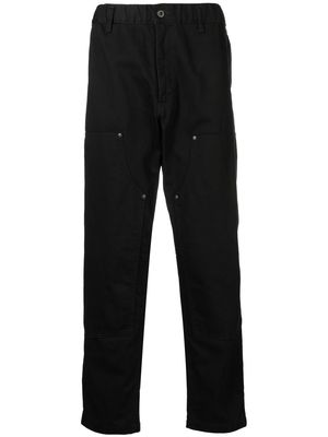 Yohji Yamamoto straight-leg cotton trousers - Black