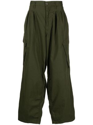 Yohji Yamamoto straight wide-leg trousers - Green
