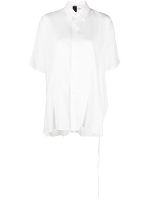Yohji Yamamoto strap-detail short-sleeve shirt - White