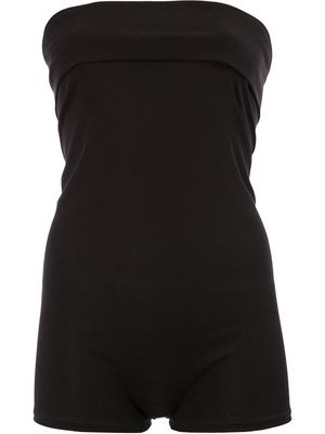 Yohji Yamamoto strapless fitted playsuit - Black