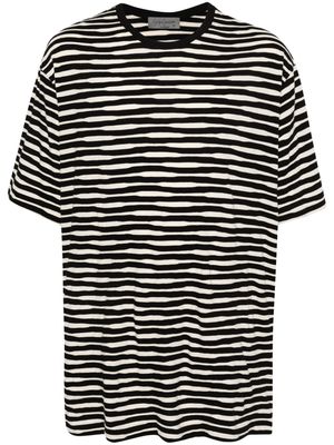 Yohji Yamamoto striped cotton T-shirt - Black