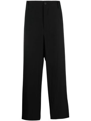 Yohji Yamamoto tapered drop-crotch trousers - Black