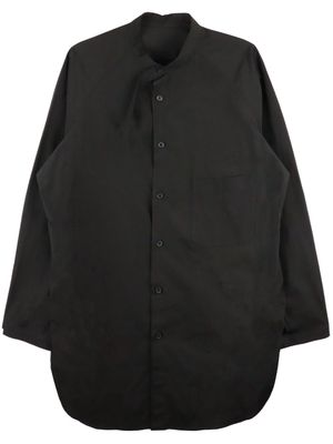 Yohji Yamamoto tie-neck cotton shirt - Black