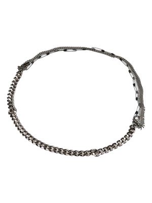 Yohji Yamamoto triple chain necklace - Silver