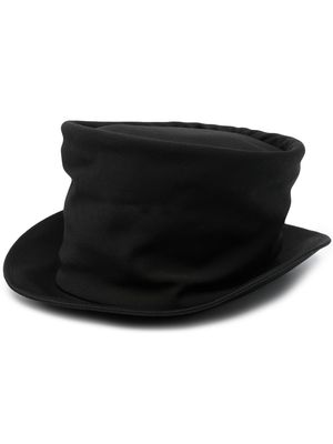 Yohji Yamamoto turn-up brim trilby hat - Black