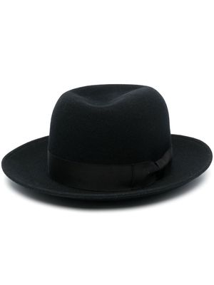 Yohji Yamamoto turn-up brimmed wool hat - Black
