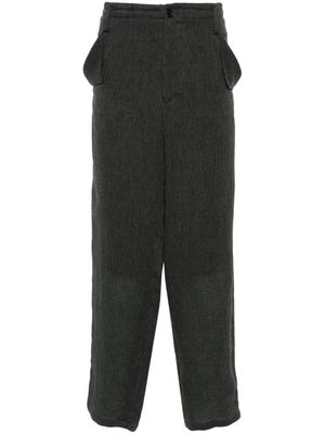 Yohji Yamamoto twill cotton trousers - Grey