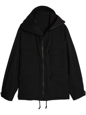 Yohji Yamamoto W-Brim slouch-hood jacket - Black