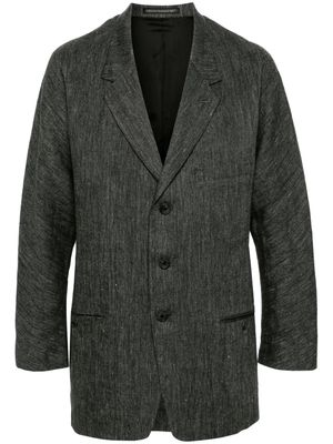 Yohji Yamamoto W-Raglan linen blazer - Grey