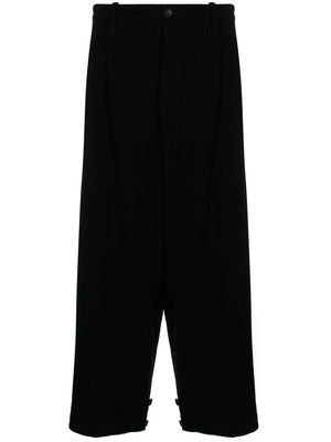 Yohji Yamamoto wide-leg corduroy trousers - Black