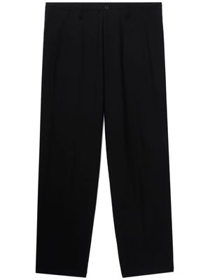 Yohji Yamamoto wide-leg wool-blend trousers - Black