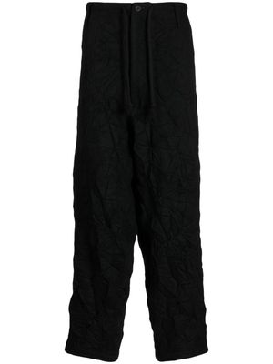 Yohji Yamamoto wool-blend trousers - Black