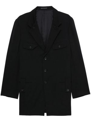 Yohji Yamamoto wool single-breasted blazer - Black