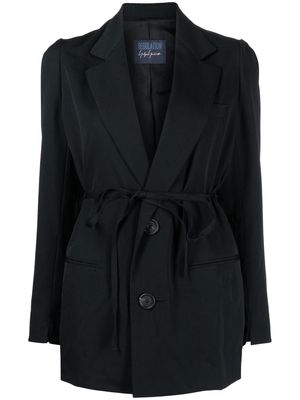 Yohji Yamamoto wool tie-waist blazer - Black