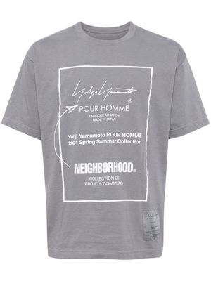 Yohji Yamamoto x NEIGHBORHOOD logo-print cotton T-shirt - Grey