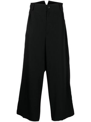 Yohji Yamamoto Y-wide painted trousers - Black