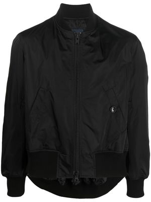 Yohji Yamamoto zip-front short bomber jacket - Black