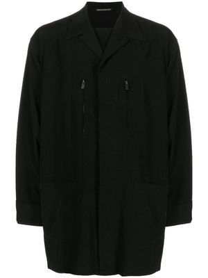 Yohji Yamamoto zip-pocket shirt jacket - Black