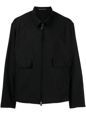 Yohji Yamamoto zipped-up fastening shirt jacket - Black