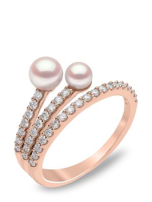 Yoko London 18kt rose-gold Akoya pearl and diamond ring - 9